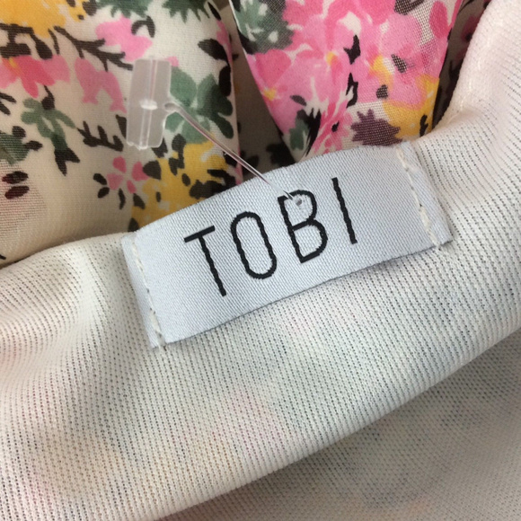 TOBI Floral Lace Front Lined Mini Dress - Picture 5 of 7